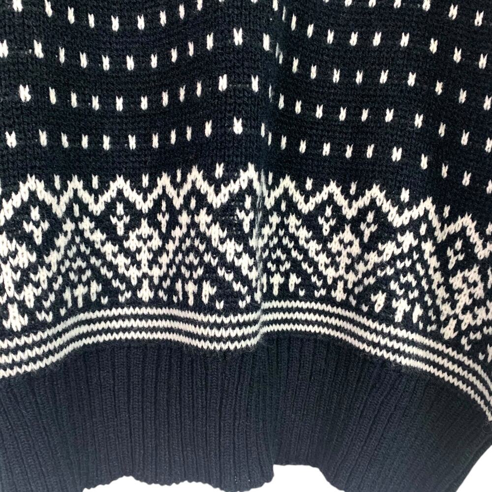 Vintage BOG Sport Men's Black and White Nordic Crewneck Sweater Sz L - Picture 5 of 7